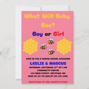 Invitation Quelle révélation de sexe pour bébé abeille