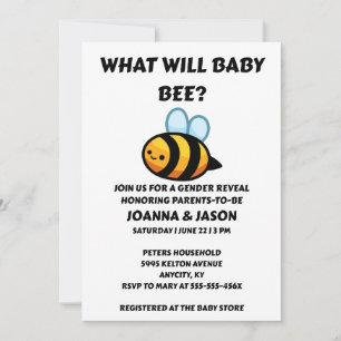 Invitation Quelle révélation de sexe pour bébé abeille