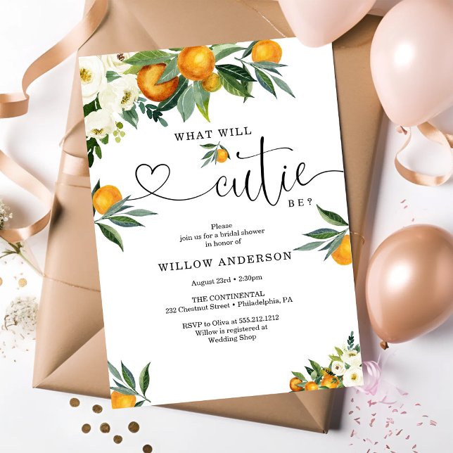 Invitation Quelle sera la jolie Citron Citrus Shower de Maria (Créateur téléchargé)