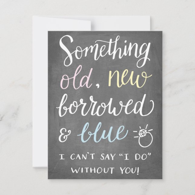 Invitation Quelque chose d'ancien | Bridesmaid (Devant)