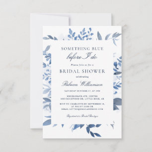Invitation Quelque chose de bleu avant de faire Fête des mari