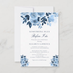 Invitation Quelque chose de bleu avant de faire Fête des mari