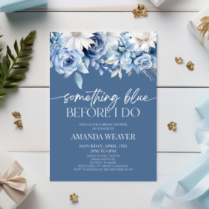 Invitation Quelque chose de bleu avant de faire Fête des mari