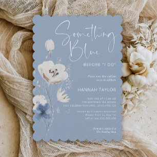 Invitation Quelque chose de bleu avant de faire Fête des mari