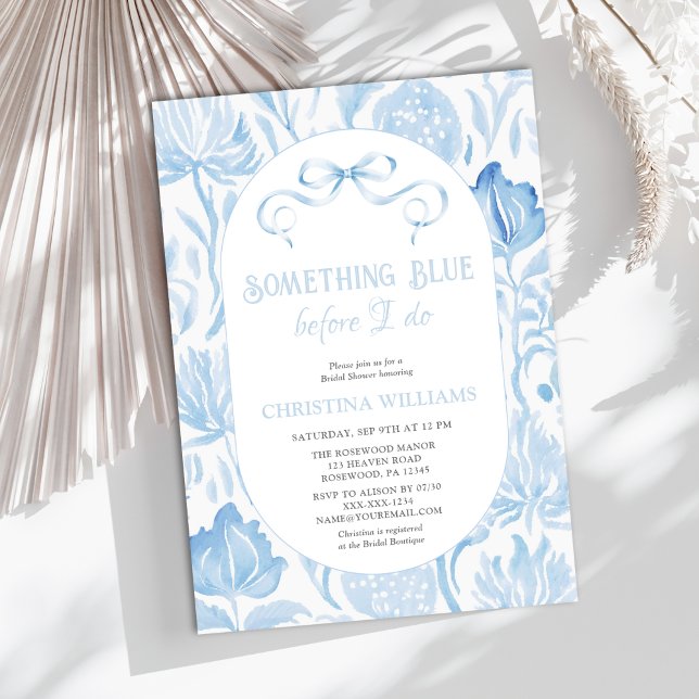 Invitation Quelque chose de bleu avant de faire Fête des mari (Créateur téléchargé)