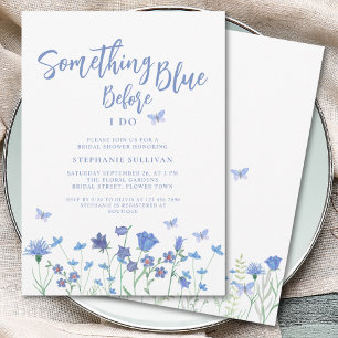 Invitation Quelque chose de bleu avant de faire Fête des mari