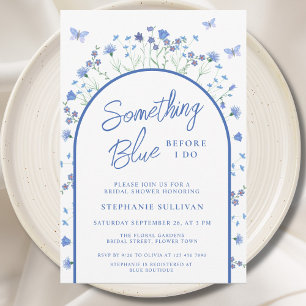 Invitation Quelque chose de bleu avant de faire Fête des mari