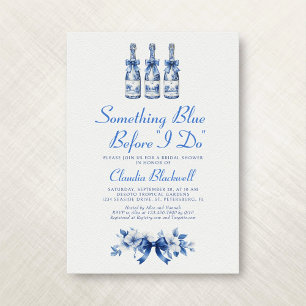 Invitation Quelque chose de bleu avant de faire Fête des mari