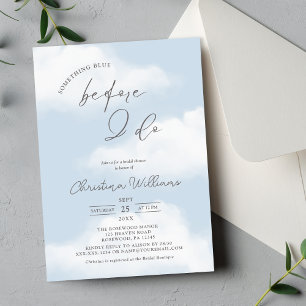 Invitation Quelque chose de bleu avant de faire Fête des mari