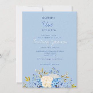 Invitation Quelque chose de bleu avant de faire l'invitation