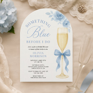 Invitation Quelque Chose de Bleu Avant de Faire un Nœud pour
