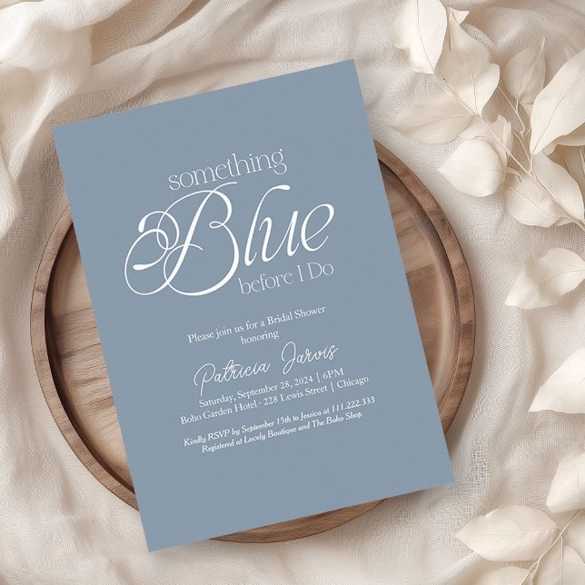 Invitation Quelque Chose de Bleu Avant la Fête de Mariage (Créateur téléchargé)