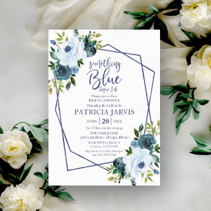 Invitation Quelque Chose de Bleu Avant la Fête de Mariage