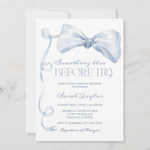 Invitation Quelque Chose de Bleu Avant la Fête de Mariage