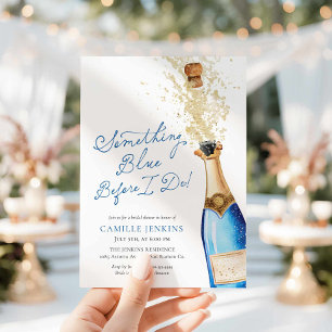 Invitation Quelque chose de bleu avant que je fasse Brunch En