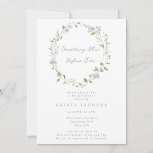 Invitation Quelque chose de bleu avant que je fasse Fête des