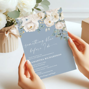 Invitation Quelque chose de bleu avant que je ne fasse la dou