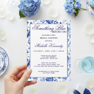 Invitation Quelque chose de bleu avant que je ne fasse la fêt