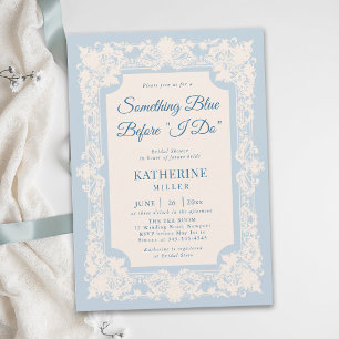 Invitation Quelque Chose de Bleu Broderie Mariage Classique M