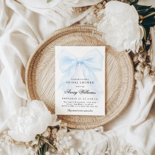 Invitation Quelque chose de bleu design ruban de dentelle élé