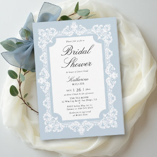 Invitation Quelque Chose de Bleu Victorian Lace Frame Bridal