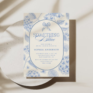 Invitation Quelque Chose de Bleu Vintage Blue Enterrement de