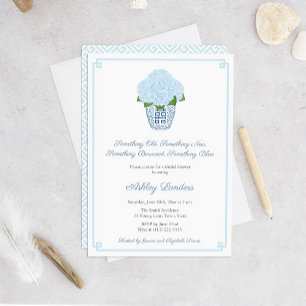 Invitation Quelque chose de Blue Hydrangea Ginger Jar Fête de