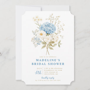 Invitation Quelque chose de Blue Hydrangeas nuptiale douche I