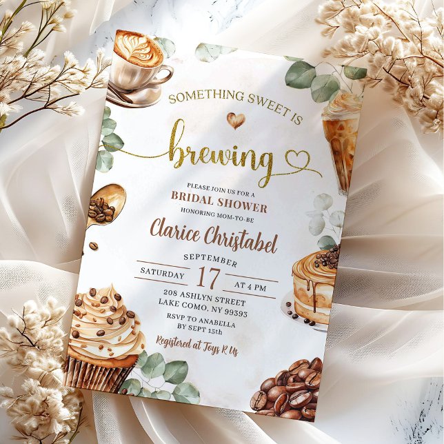 Invitation Quelque chose de doux se prépare pour la fête de m (Créateur téléchargé)