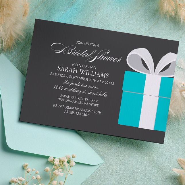 Invitation Quelque chose de Fête des mariées bleue (Créateur téléchargé)