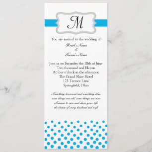 Invitation Quelque chose de moderne bleu