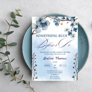 Invitation Quelque Chose d'Élégant et de Bleu Avant Moi : Bab
