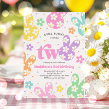 Quelques Bunny Daisy Floral Pastel Printemps 2e An