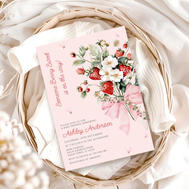 Invitation Quelqu'un Berry Sweet moderne Baby shower de cabot (Créateur téléchargé)