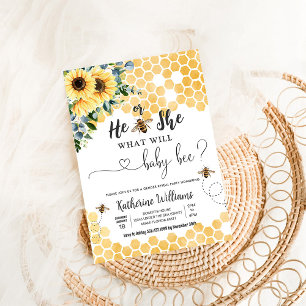 Invitation Qu'est-ce que Baby Bee Honey Bee Baby shower