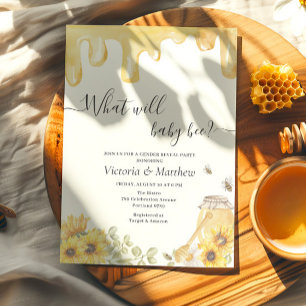 Invitation Qu'est-ce que Baby Bee Sunflower Révélation de gen