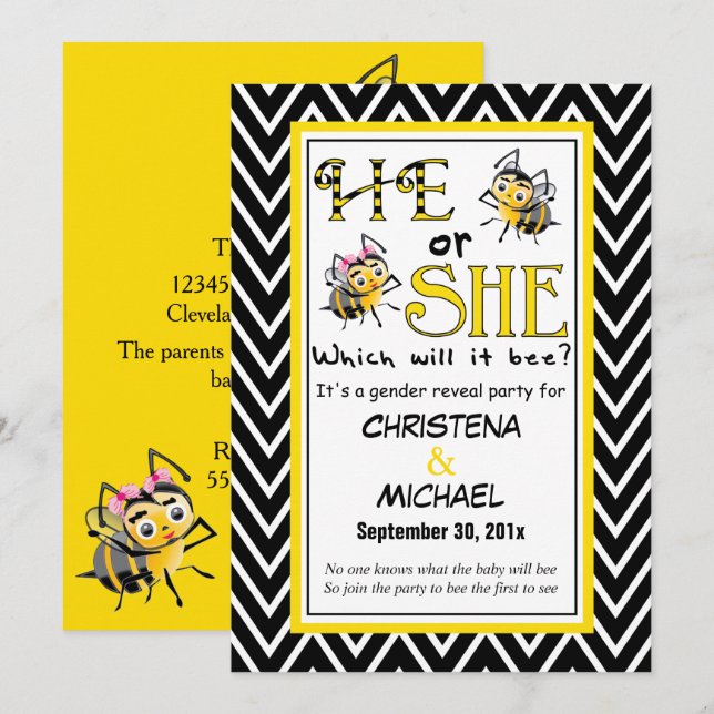 Invitation Qu'est-ce que c'est que le genre révéler l'invitat (Devant / Derrière)