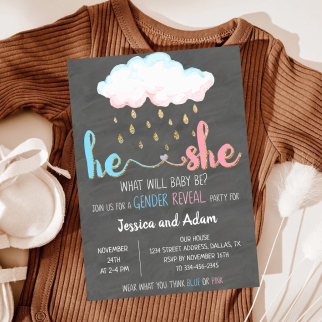 Invitation Qu'est-ce que le bébé sera Genre Reveal Party Invi (Créateur téléchargé)