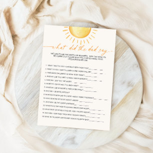 Invitation Qu'Est-Ce Que Le Père A Dit Baby shower Sunshine