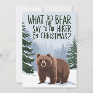 Invitation Qu'est-ce que l'ours a dit pour faire une randonné