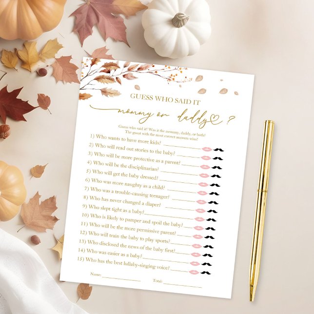 Invitation Qui a dit jeu de baby shower  (Créateur téléchargé)