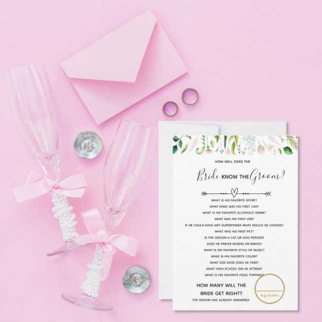 Invitation qui bien la mariée connaît le jeu du baby shower n (Créateur téléchargé)