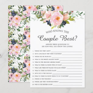 Invitation Qui connaît le couple la meilleure Fête des mariée