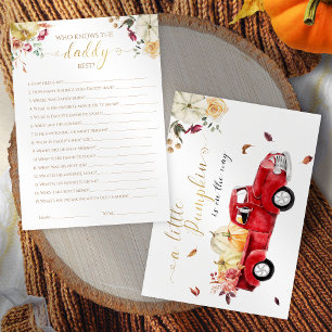 Invitation Qui connaît le Daddy meilleur jeu de Baby shower d