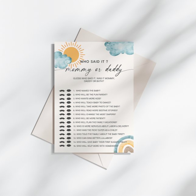 Invitation Qui L'A Dit Maman | Daddy Baby shower Game (Créateur téléchargé)