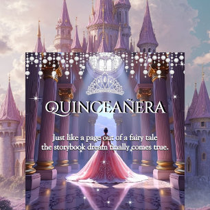 Invitation Quinceanera 15 ans Anniversaire Palais Violet Rose