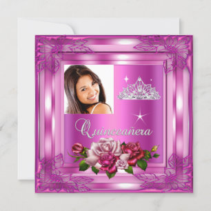 Invitation Quinceanera 15 Party rose Roses Photo
