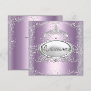 Invitation Quinceanera 15e Anniversaire Lilas Rose Étoile Arg