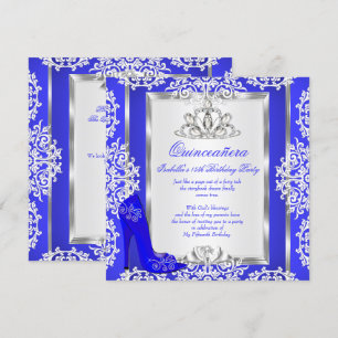 Invitation Quinceanera 15e Anniversaire Magique Chaussure Roy
