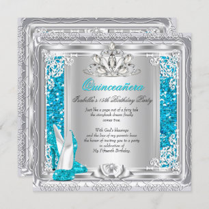 Invitation Quinceanera 15e anniversaire Parties scintillant C